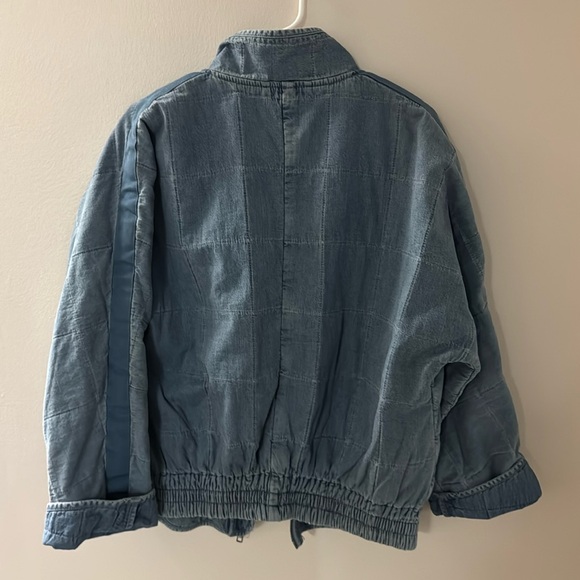 Free People Denim Bomber Jacket - Picture 2 of 5